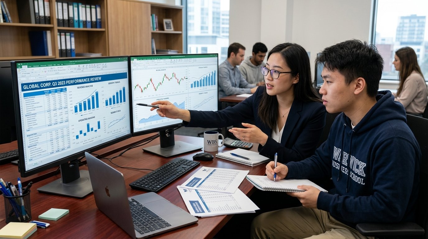Business analysts reviewing financial charts and reports